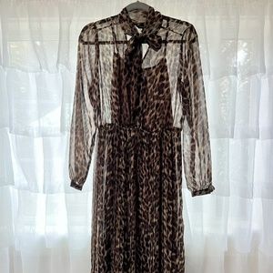 Sheer Banana Republic Leopard Dress